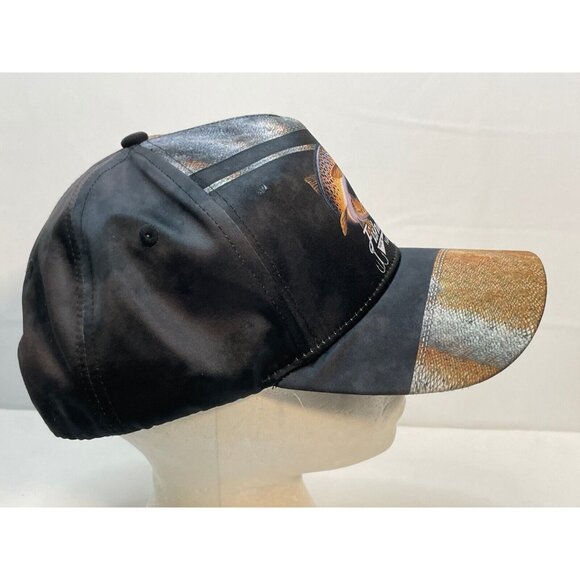 Fishing makes me happy hat cap 7 1/2" snap back brown - Picture 5 of 7